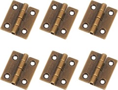 Small Hinges for Wooden Box,1 Inch Mini Hinge with Mounting Screws Butt Hinges B