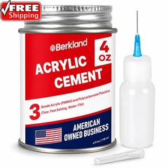 Acrylic Bonding Cement with Applicator Bottle 4 Oz, Clear Adhesive for Plexiglas