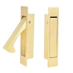 2 PCS Pocket Pull Handle Edge Stainless Steel 304 Flush Mount Satin Brass
