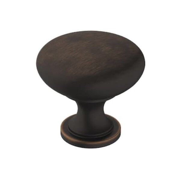 4 Ea-Amerock Cabinet Knob Oil Rubbed Bronze 1-1/4 inch 32 mm Diameter BP36907ORB