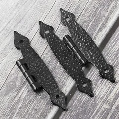 4 Pcs Black Flush H-Hinges, Cold Rolled Steel Flat Hinges, Antique H-Shape Hi…