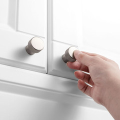 KOOFIZO Knurled Cabinet Knob – Brushed Nickel Pull Handle (25Mm / 1 Inch), 10-Pa