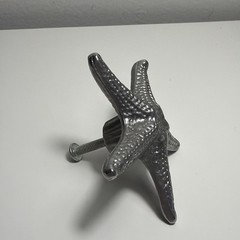 Silver Drawer Knob Hardware Pull Cabinet Star Fish Single One Metal Beach House