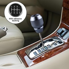 Car Shift Knob, Aluminum Alloy Manual Automatic Vehicle Gear S Color: Titanium