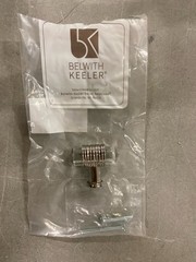 Belwith-Keeler B076303GL-14 Chrysalis T-Knob, 1-7/8″x3/4″ Polished Nickel/Glass