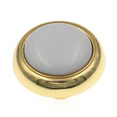 262WPB Polished Brass 1 1/4″ Cabinet Knob Pulls, White Porcelain Center Amerock