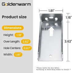 Full Extension Drawer Slide Brackets | 20-Pack Metal Parts