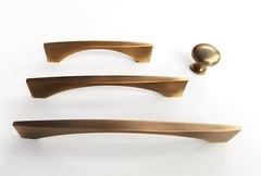 Brushed bronze mustard cupboard handles for cabinets drawers knob 96 128 160mm