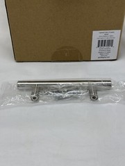30pcs Gorilla Grip Nickel 5” Bar Drawer Cabinet Pulls w Screws 3” Hole Center