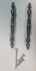 2 (1pr) Vintage Victorian Style Cabinet Pulls Antique English w/ machine screws