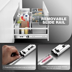 Shuhang 1 Pair 170 Lb Load Capacity Heavy Duty Drawer Slides 12 14 16 18 20 22