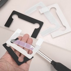 4Pcs Glass Hinge Gasket Plastic Shower Doors Hinges Clear/Black