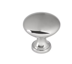 Brainerd Round 1-3/16-in Polished Chrome Round Casual Cabinet Knob 6-PACK