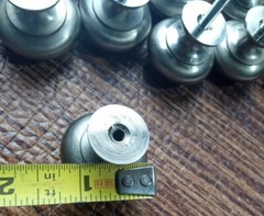 Brushed Satin Nickel Cabinet Hardware Round Mushroom Knobs Set Of 25