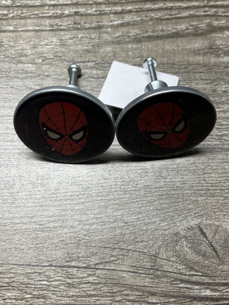 MARVEL Spider-Man Cabinet Furniture Drawer Knob Open Road Brand 1.875″ Accents