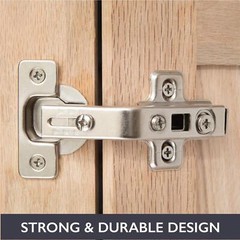 Corner Cabinet Hinges Satin Nickel 2 Pack – Self Closing 135 Degree Lazy Susa…