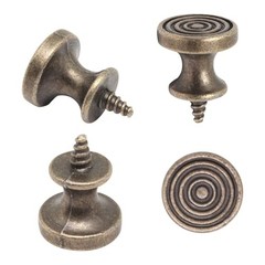 pcs Mini Drawer Pulls, Small Knobs for Jewelry Box, Metal Round Mini 12 Bronze