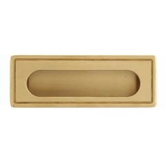 Flush Door Pull Brass Sliding Recessed Cabinet Finger 4.1×1.5×0.5 Inch Screws