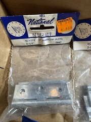 Lot of 26 (13 pair) Cabinet Hinges National Mfg Assorted Brass Zinc Made in USA