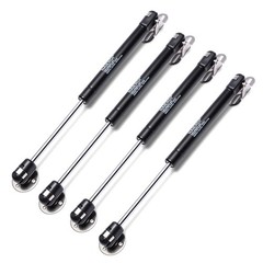 4 Pack 100N/22lb Gas Spring Soft Close Hinges Black Piano Hinge