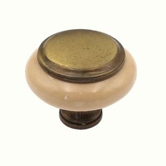 Amerock Royal Burnished Brass, Almond 1 1/4″ Cabinet Knob Pull BP76246-ALB