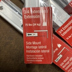 6 Pairs Full Extension 14” Drawer Slides 14” To 25” 3/4” Extension Holds 75Lbs