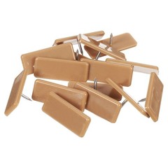 12pcs Tack-in Drawer Glides 31.7×12.7mm Plastic Furniture Slider Tack Brown