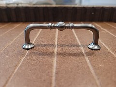3″ Centers Decorative Elongated Colonial Drawer Pull in Satin Nickel R K Interna