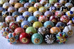 Cabinet Pull Polish Handle Knobs Multi Color Door Knob kitchen Drawer 30 Pcs Lot