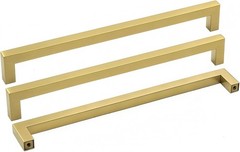 Goldenwarm 10″ Brushed Brass Cabinet Pulls 10 Pack Modern Handles
