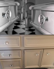 12 Pcs 30MM Crystal Clear Cabinet Knobs Silver Diamond Knobs for Dresser Draw…