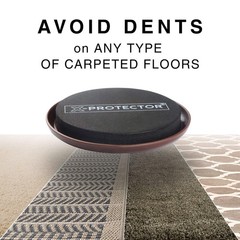 Furniture Sliders for Carpet X-PROTECTOR – 8 8 PCS 3.5″, For Carpet, Brown