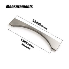 5.04 Inch 128mm Hole Center Brushed Nickel Cabinet Handle Drawer Pull 6 PCS