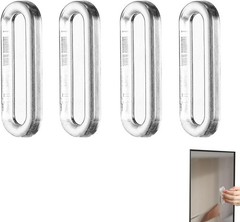 4 Pcs Clear PU Self-Adhesive Recessed Finger Pulls – Oval Sliding Door Handles,