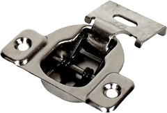 Bright Nickel Face Frame Cabinet Hinges – 25-Pack, 1/2″ Overlay