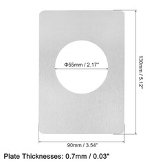 2 Set 130x90mm Stainless Steel Door Knob Reinforcement Plate Silver