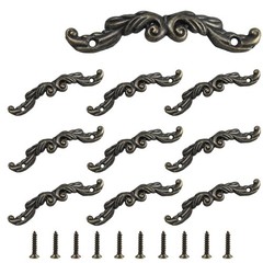 Runseaway 12PCS Antique Bronze Decorative Arch 3″ x 0.6″,