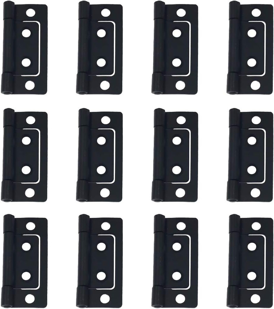 Luomorgo 12 Pcs Non Mortise Hinges Heavy Duty Chest Hinges for Door Cabinet Cupb