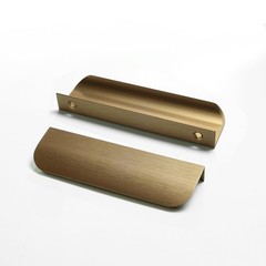 8 Pcs Bronze Aluminum Alloy Hidden Finger Edge Cabinet Pulls 150mm/5.91 Inch