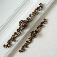 MFYS Antique Brass Cabinet Pull Knob Vintage Drawer Pull Handle Dresser Knob