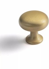 Goo-Ki Brushed Brass Zinc Alloy Cabinet Knob – Single Hole Center 6 Pack Gold