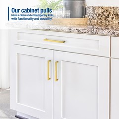 JOY DECOR 6 Pack Cabinet Handles, Gold 7-1/2 in Hole Center,