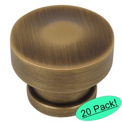 *20 Pack* Cosmas Cabinet Hardware Brushed Antique Brass Cabinet Knob #704BAB