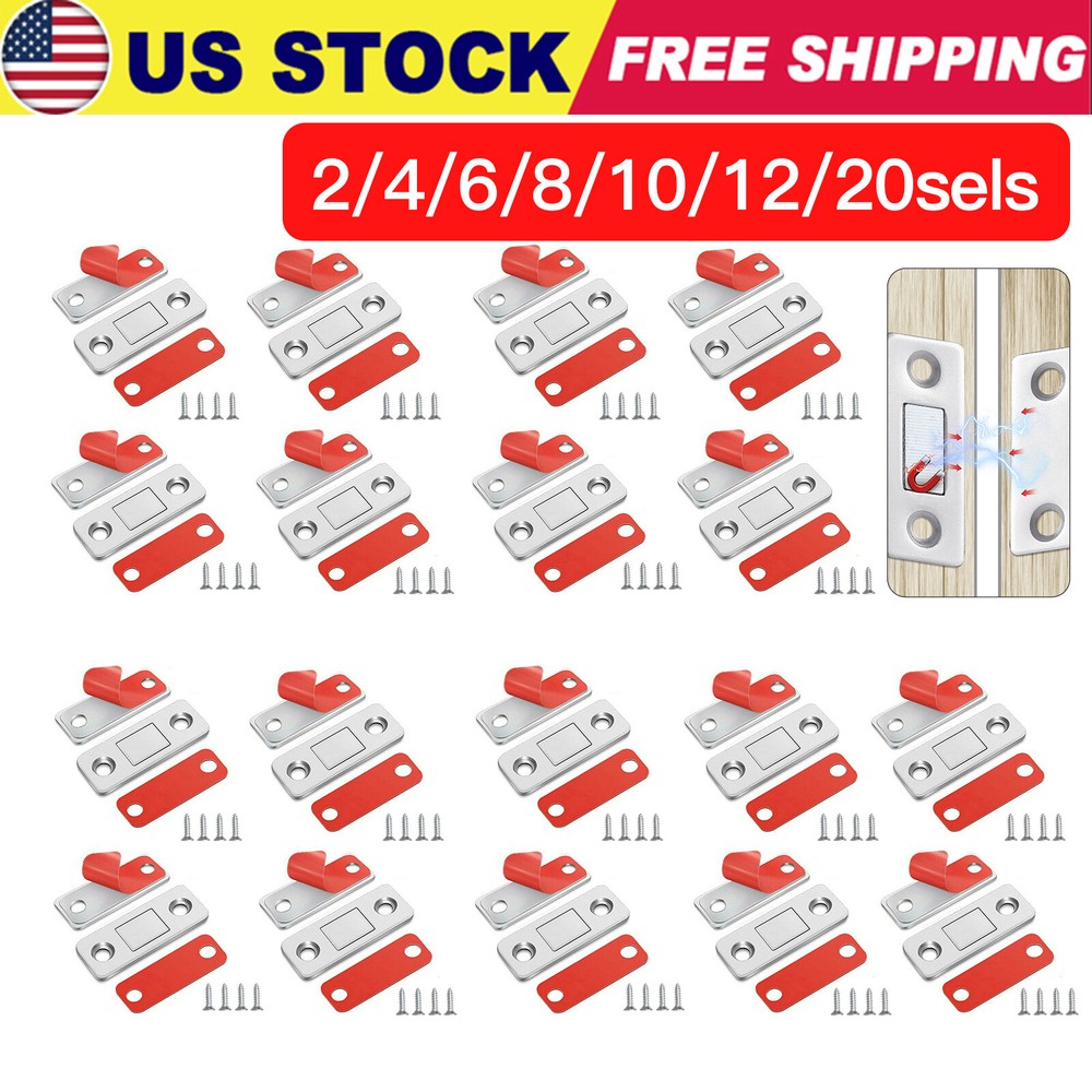 Lot Strong Magnetic Door Closer Cabinet Catch Latch Cupboard Ultra Thin Closures