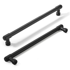 2 PCS 12 Inch 305mm Hole Center Matte Black Cabinet Pulls Cupboard Handles