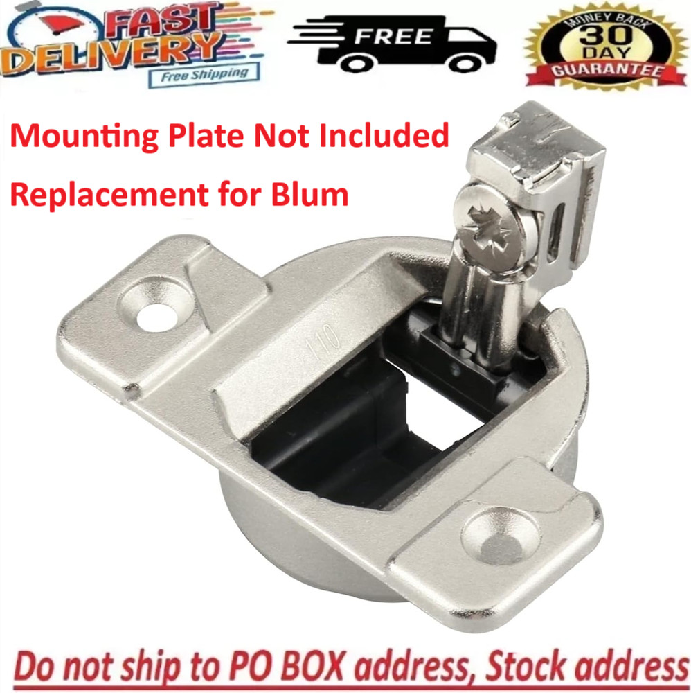Blum 110 Degrees Screw on Self Closing Compact 33 Hinge Pack of 8 Plates Require