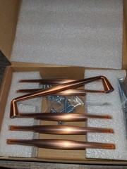 6 Pk Goo-Ki Antique Copper Cabinet Pulls 5in 128mm Hole Centers Drawer Handles