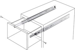 Full Extension Drawer Slides 14 Inch 1 Pairs Side Mount Metal Ball Bearing Drawe