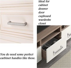 30PCS Stainless Steel Drawer Pulls Square Brushed Nickel Kitchen Cabinet Handles