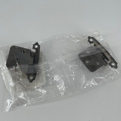 Cabinet Hinge Variable Overlay Face Mount Self-Closing Antique Silver 4-Pack Lot
